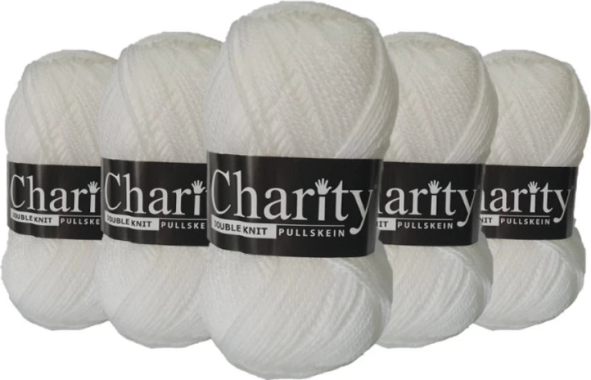 White- 5pc charity double knit