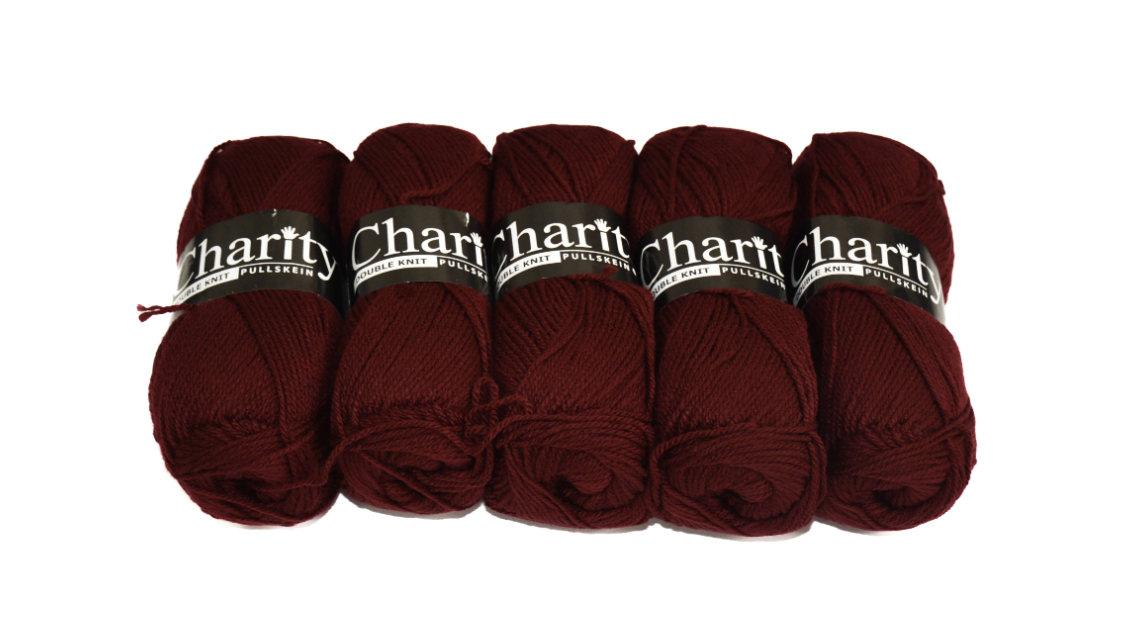 Maroon- 5pc charity double knit