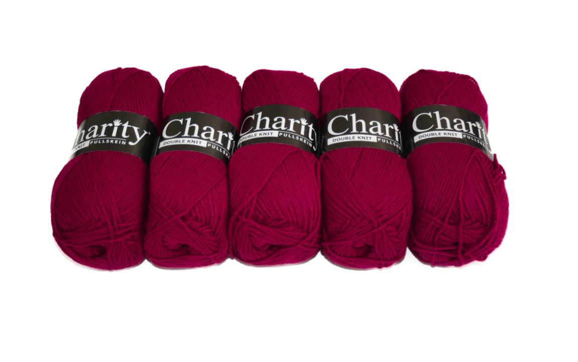 Claret- 5pc charity double knit